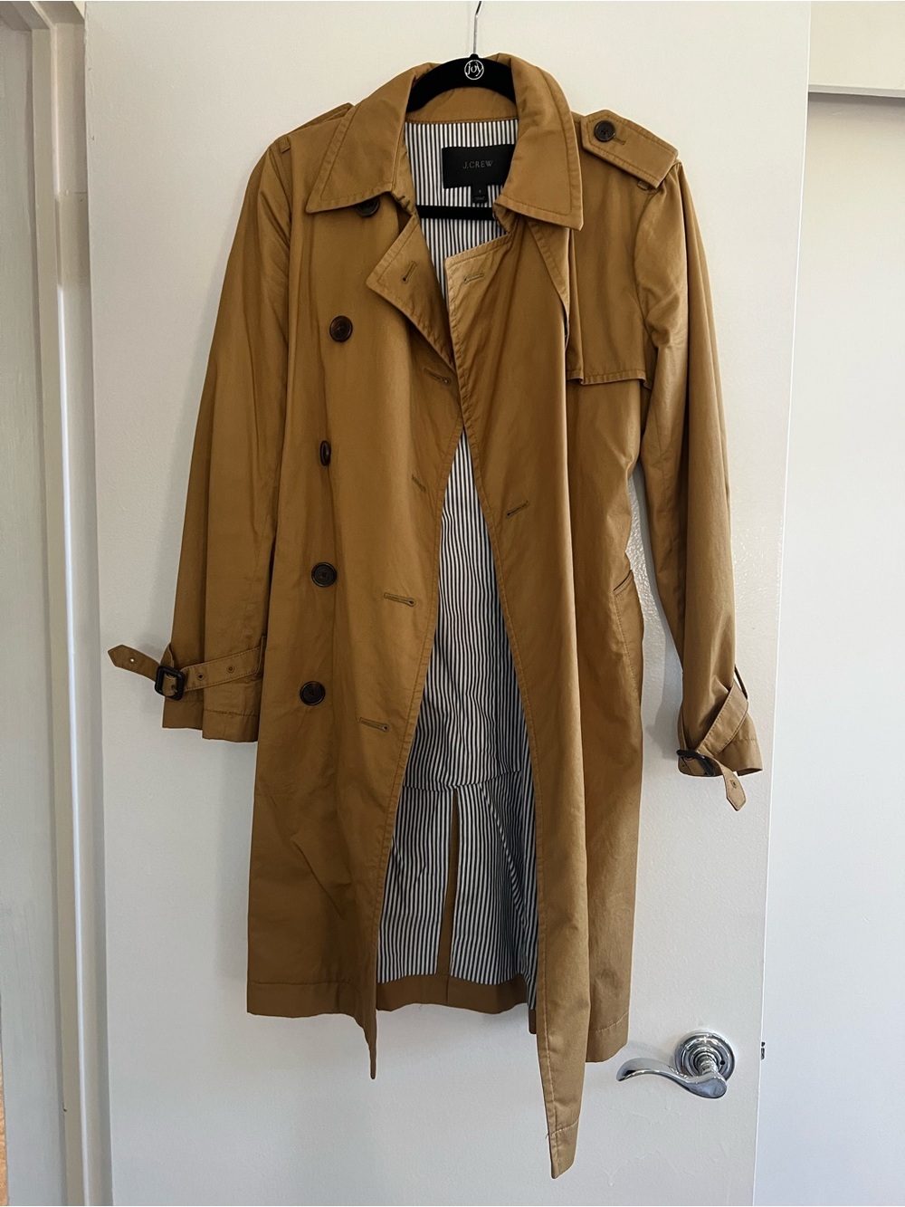 J.Crew Trench Coat Women's Brown/Gold, size 2